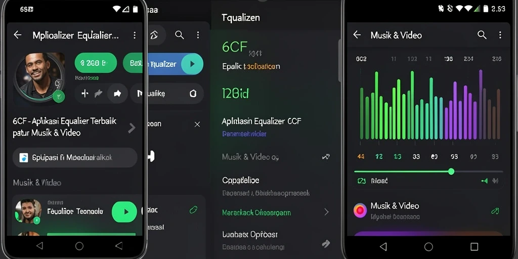 Antarmuka aplikasi Equalizer 6CF yang menarik dan fungsional.