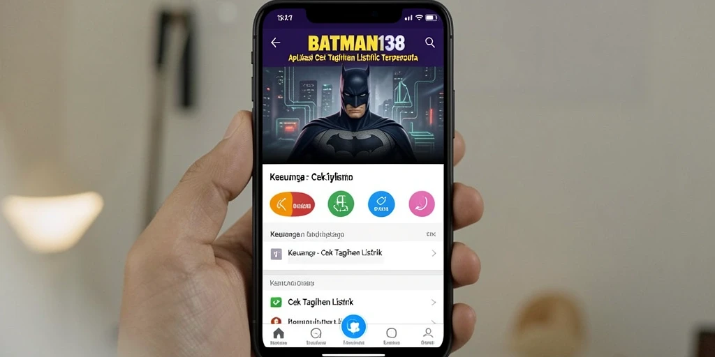 Antarmuka aplikasi BATMAN138 menampilkan informasi tagihan listrik yang jelas.