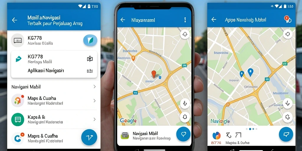Tampilan antarmuka KG778 yang mudah digunakan untuk navigasi mobil.