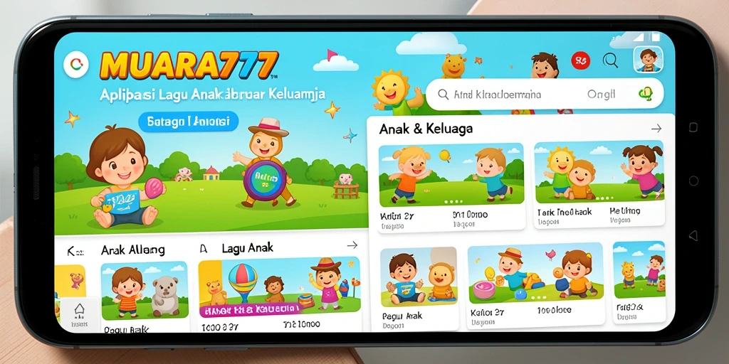 Antarmuka MUARA777 yang ceria dan ramah anak.