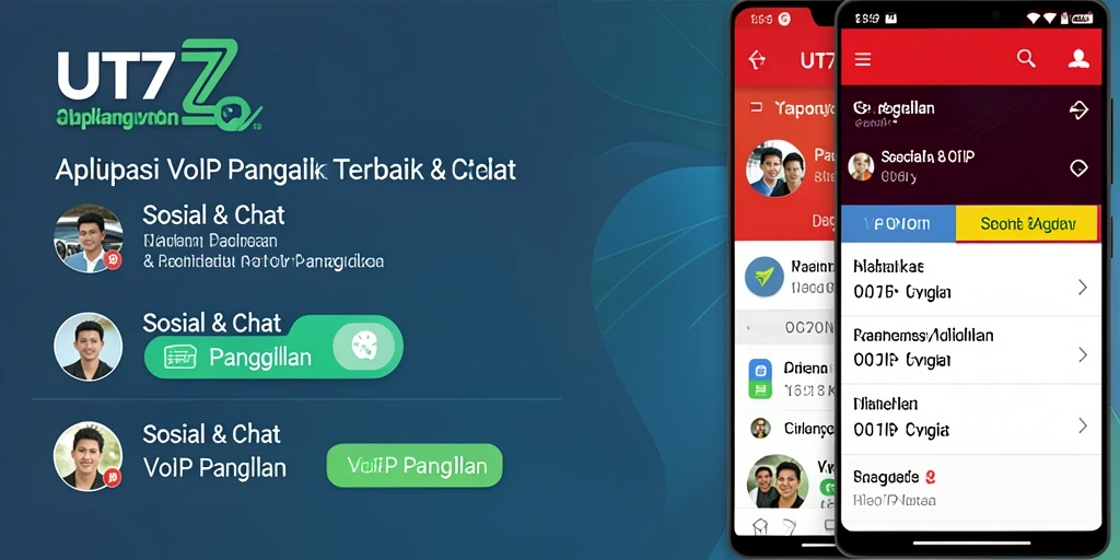 Antarmuka UT77 yang sederhana dan mudah digunakan untuk VoIP Panggilan.