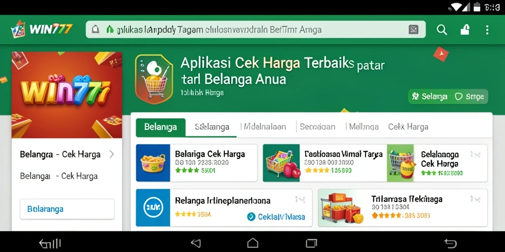 Tampilan antarmuka WIN777 dengan fitur cek harga yang menarik.