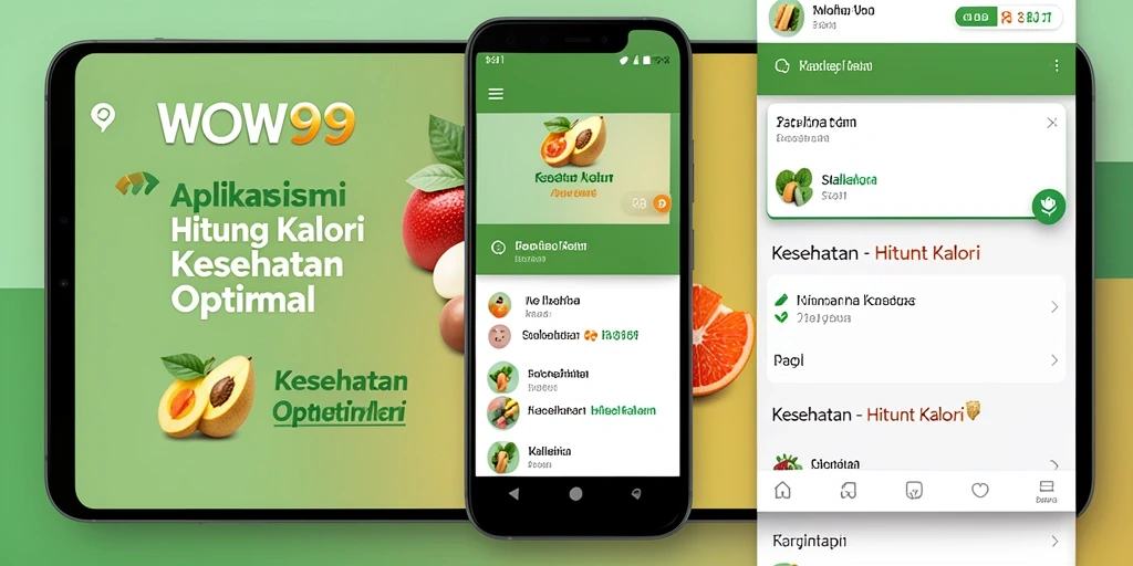Tampilan antarmuka WOW99 yang menampilkan fitur Hitung Kalori.